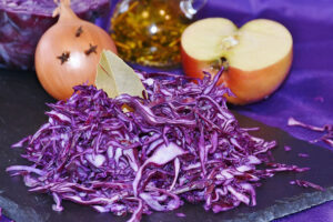 Repolho roxo temperado